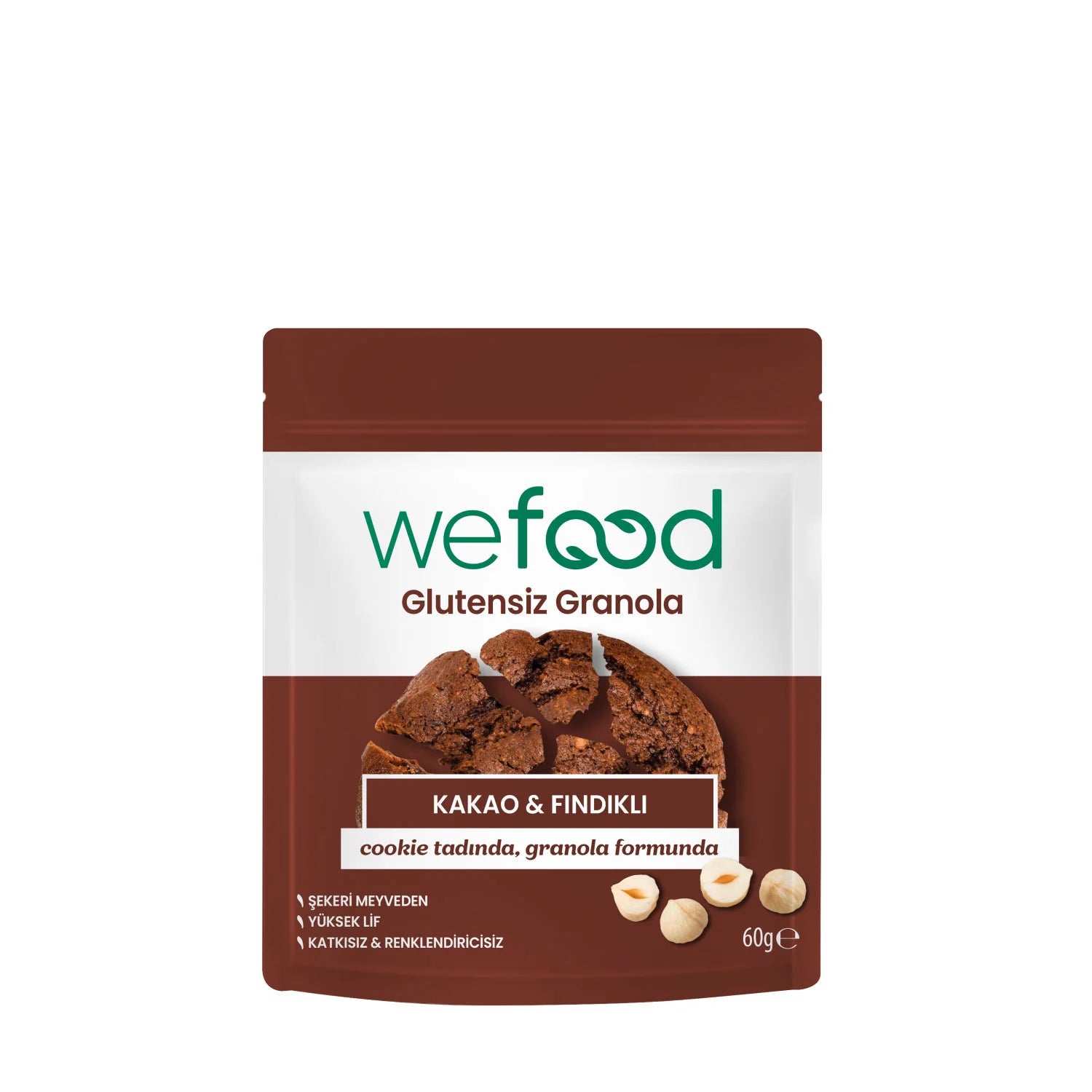 Wefood Glutensiz Granola Bites Kakao & Fındıklı 60 gr